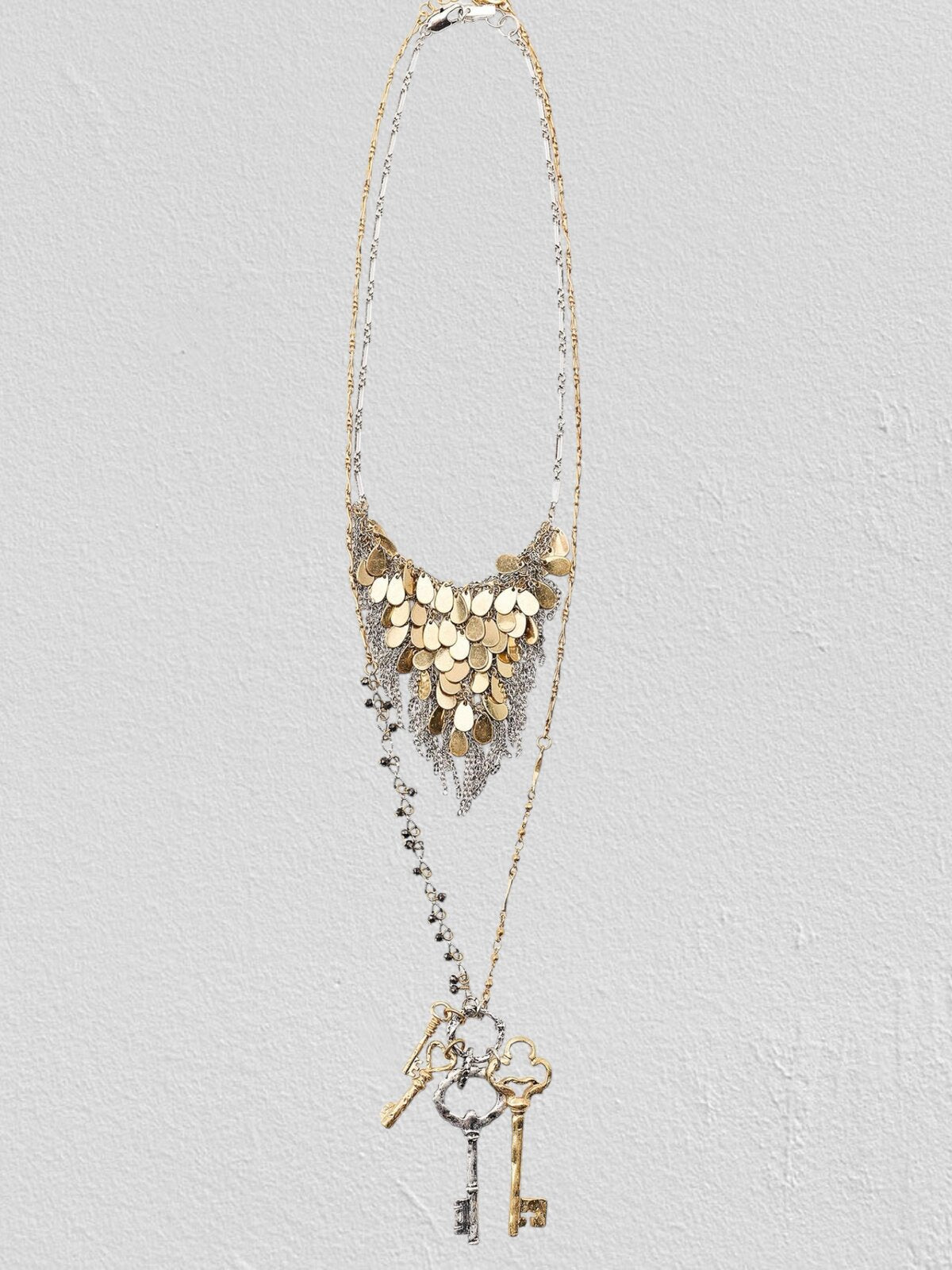 ZRA Modell Sisi Çoklu Silver Gold Kolye