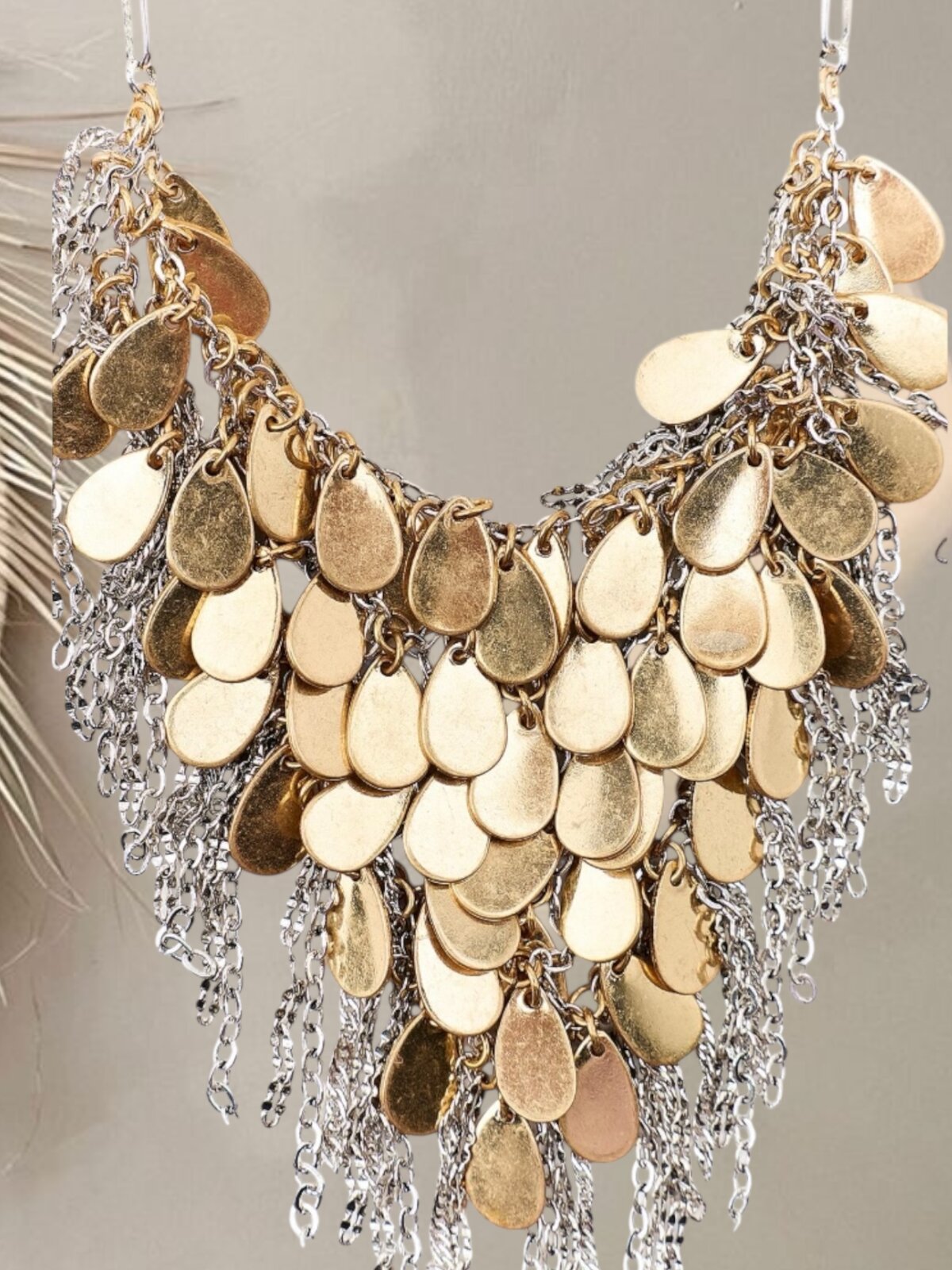 ZRA Modell Sisi Çoklu Silver Gold Kolye